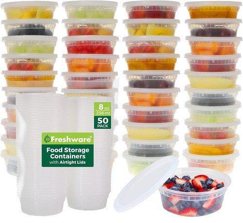 Freshware - meal prep containers for small spaces organized system