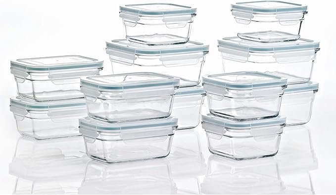 leakproof glass food storage containers Glasslock locking lid