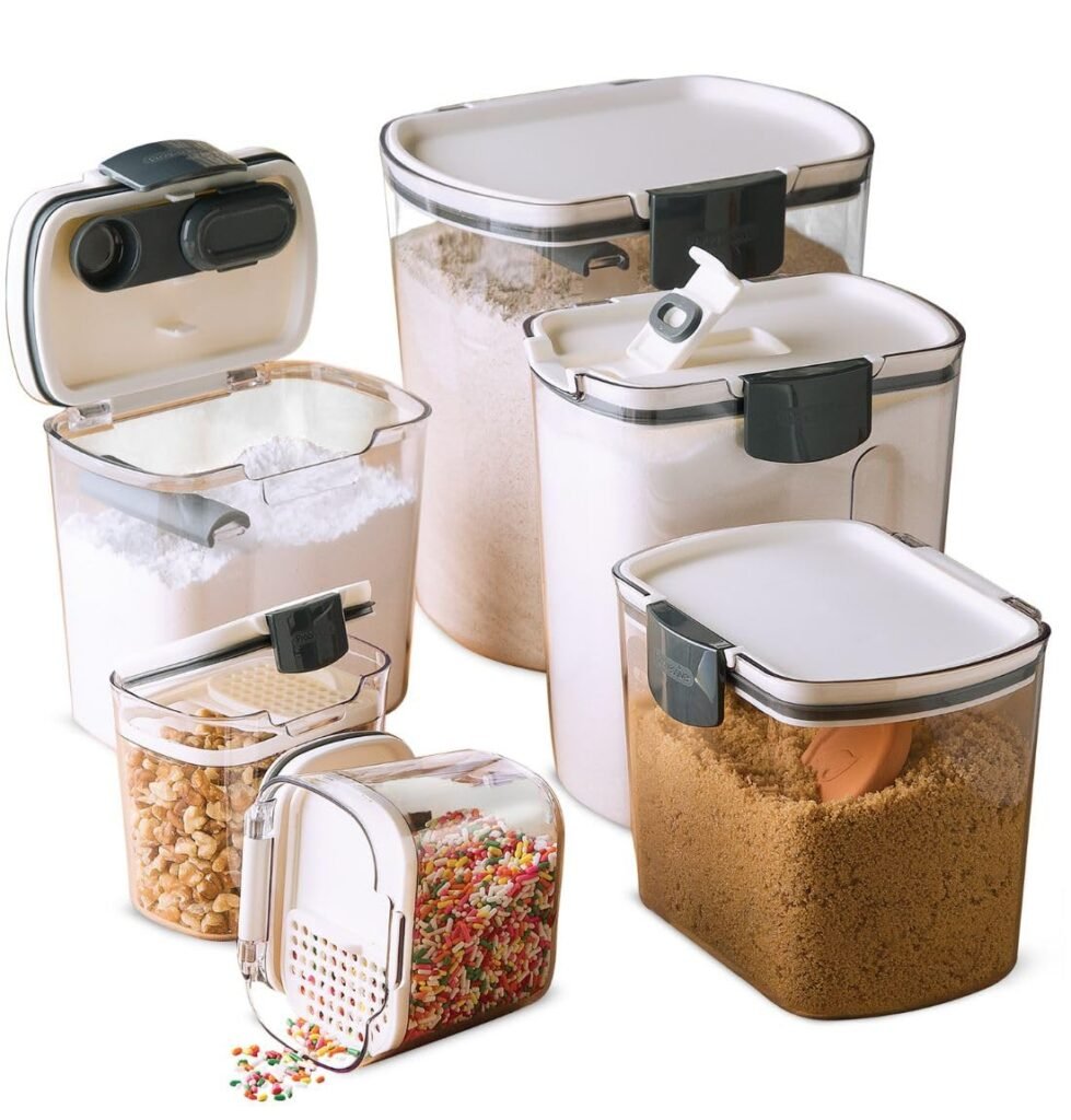 airtight containers designed for flour and baking ingredients storage