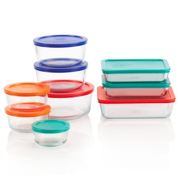 pyrex glass food storage containers