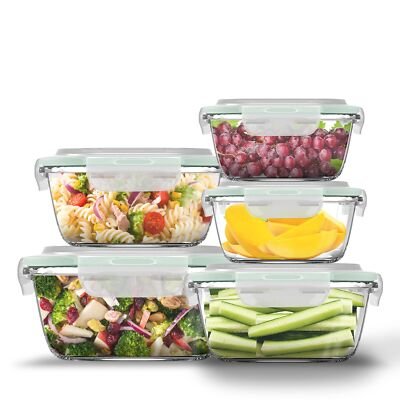 Razab stackable glass food storage containers