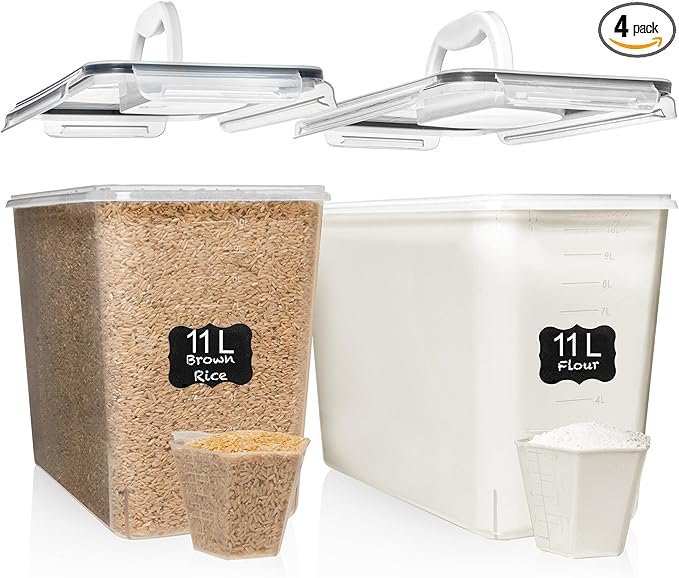 tall cereal storage containers airtight pantry organization