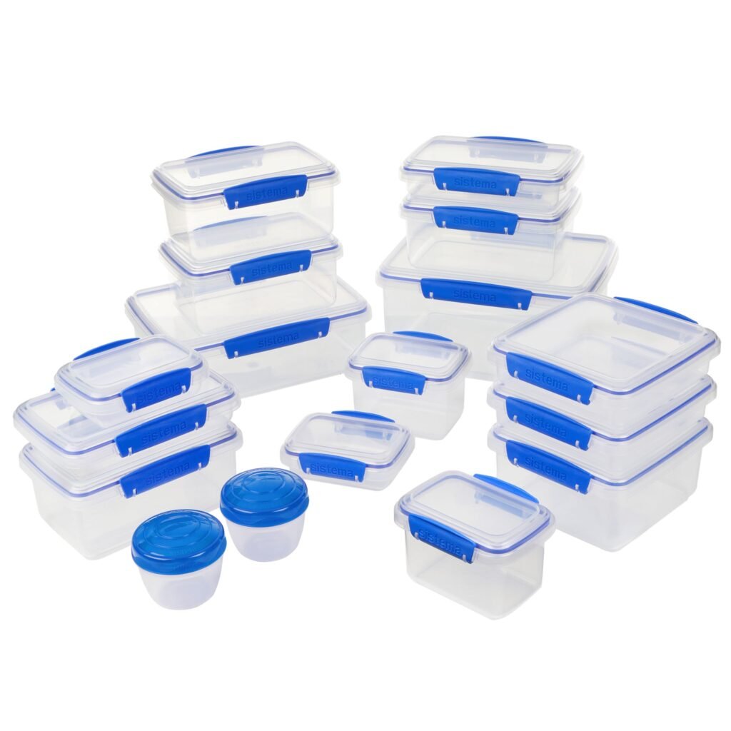 lightweight airtight containers with clip lids for everyday pantry use