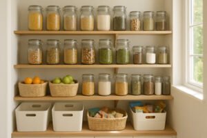 best containers for flour and sugar storage in organized pantry