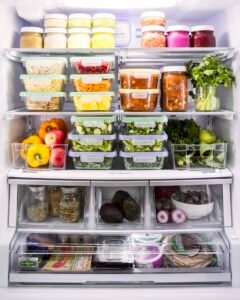 best meal prep containers for small kitchens stacked organized fridge