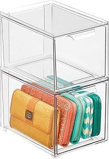 mdesign stackable storage bins fridge