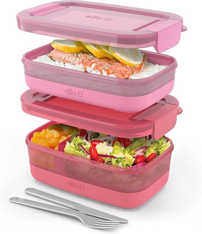 ello plastic food containers clean design stackable modern kitchen