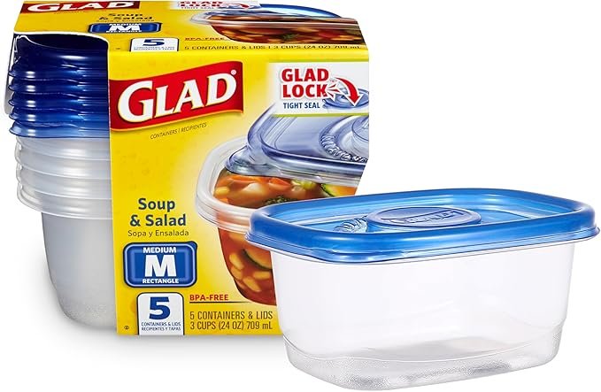 plastic container with heavy discoloration