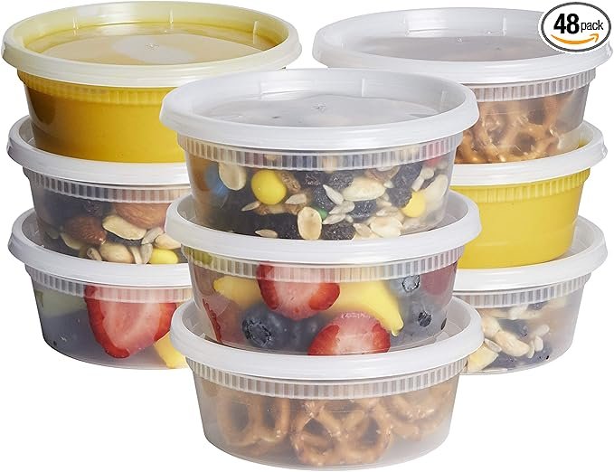 gusto plastic deli containers 32 oz uniform stackable same size lids