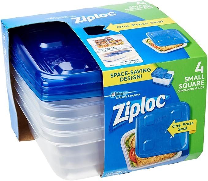 ziploc plastic food storage containers lightweight stackable everyday use